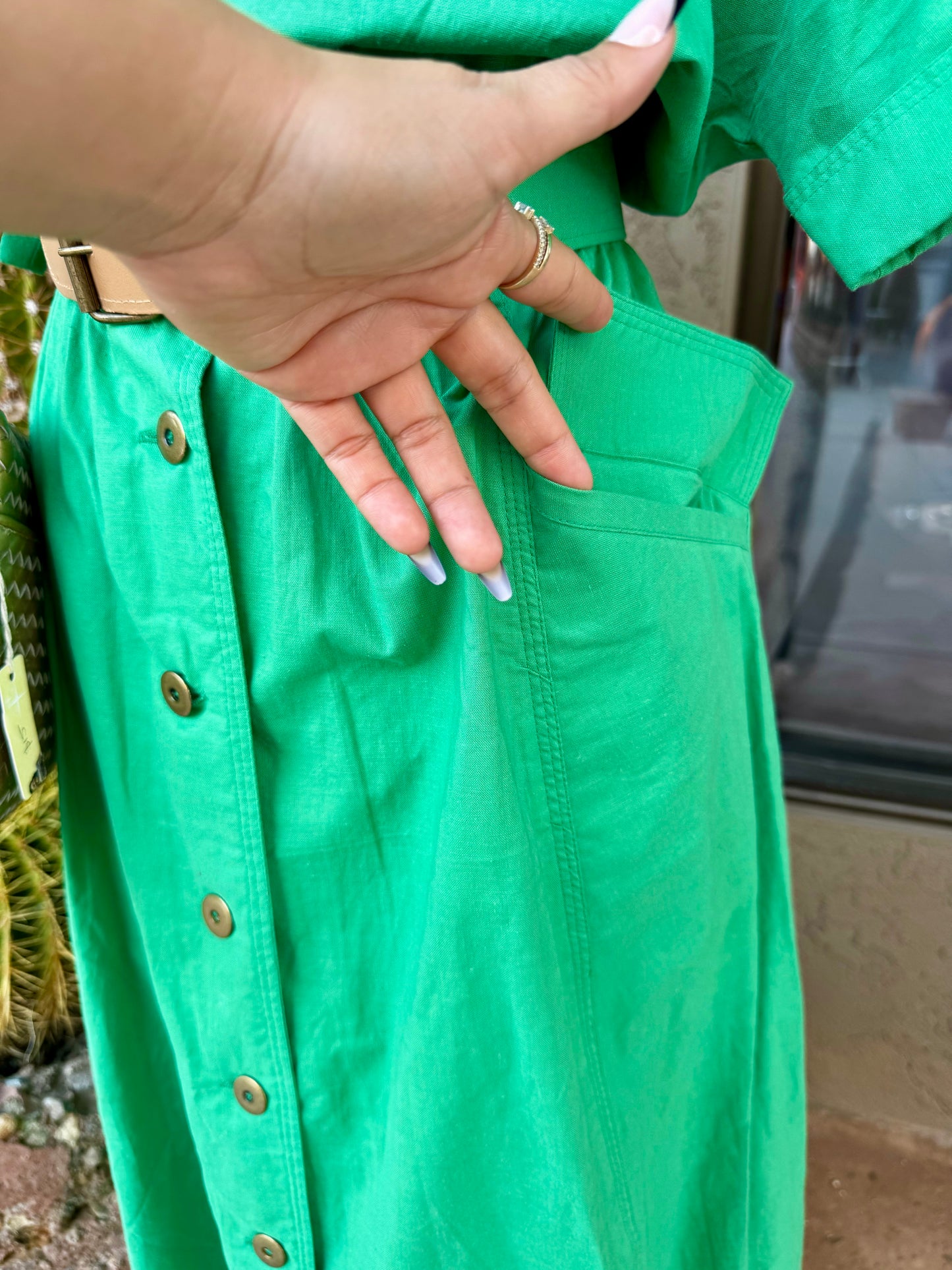 Jade Green Lady Darian Vintage Dress