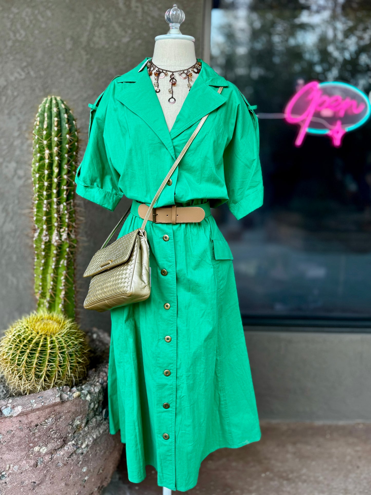 Jade Green Lady Darian Vintage Dress